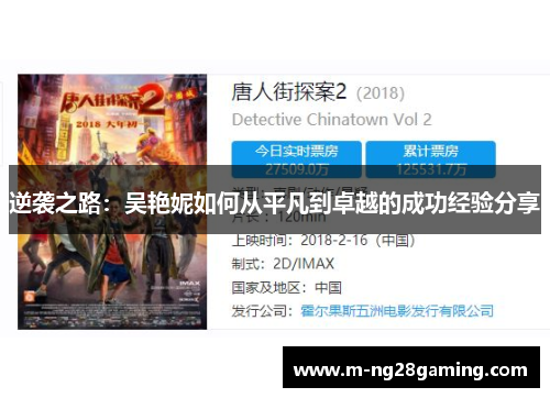 逆袭之路:吴艳妮如何从平凡到卓越的成功经验分享 逆袭之路:吴艳妮如何从平凡到卓越的成功经验分享